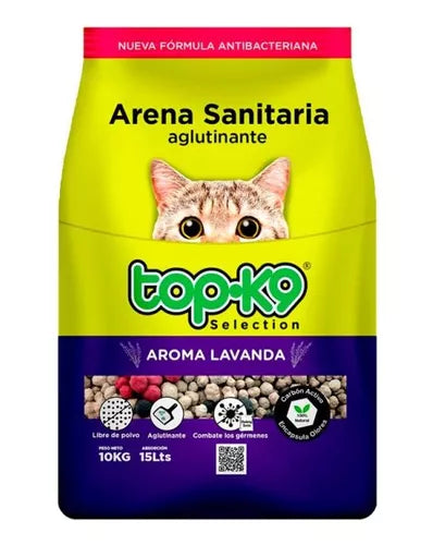 Arena Aglutinante Top-k9 Saco De 10 Kg Lavanda