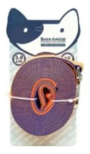 Correa Plana Larga Resistente Para Perros 6 Metros X 3.8 Cm
