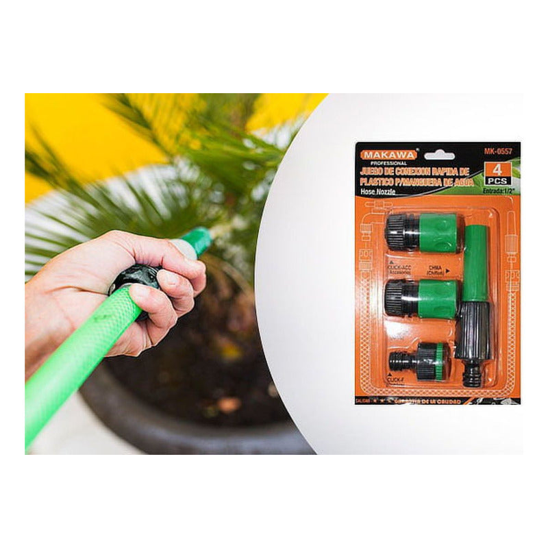 Set De Adaptadores Para Manguera 1/2 Riego De Jardin
