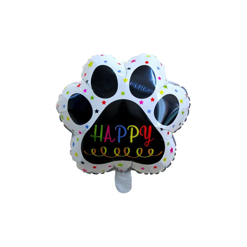 Globo De Cumpleaños Para Mascota Modelo Patita Blanco
