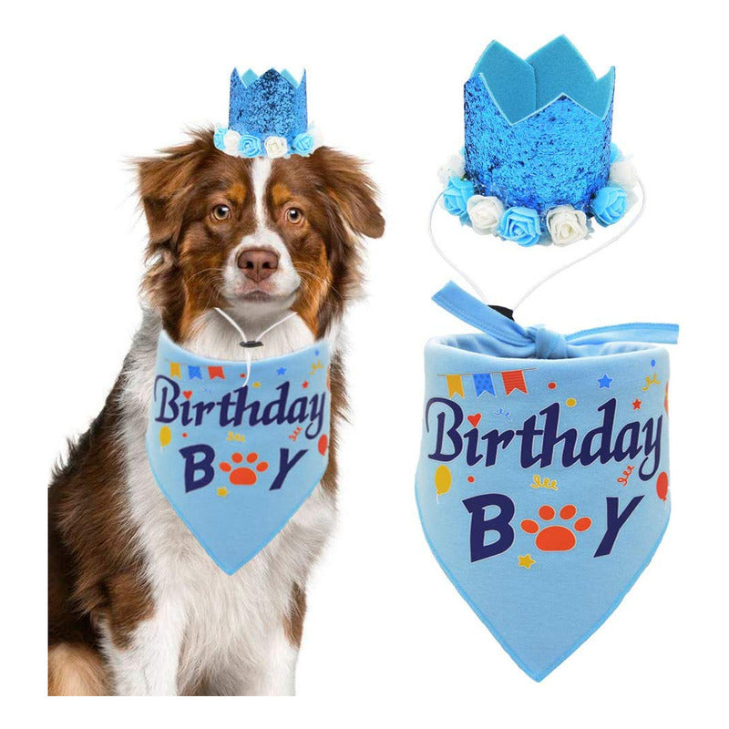 Pañuelo Pañoleta Para Mascotas Gatos Perros Feliz Cumpleaños