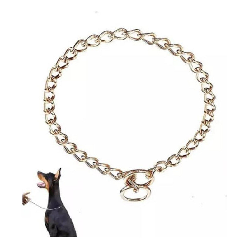 Elegante Collar Dorado De Entrenamiento Para Perros (70 Cm) 4mm X 70 Cm