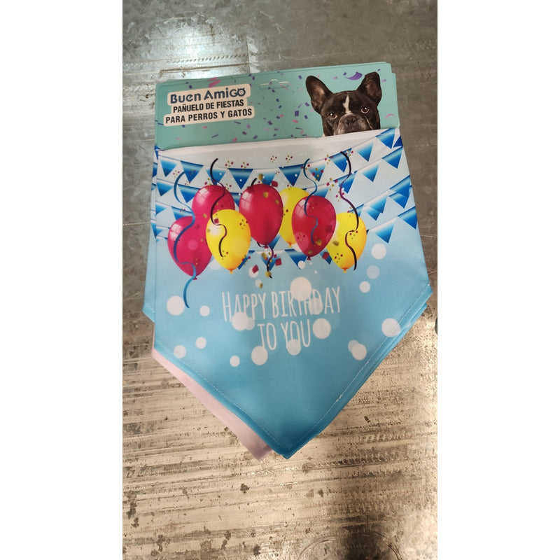 Pañuelo Pañoleta Para Mascotas Gatos Perros Feliz Cumpleaños