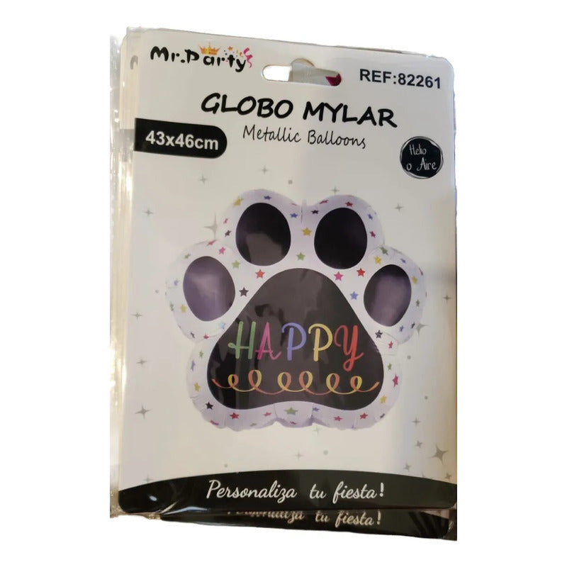 Globo De Cumpleaños Para Mascota Modelo Patita Blanco