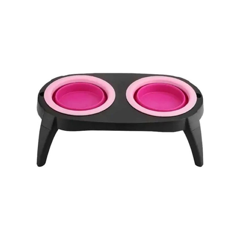 Plato Doble Plegable, Para Mascota, Bebedero Y/o Comedero