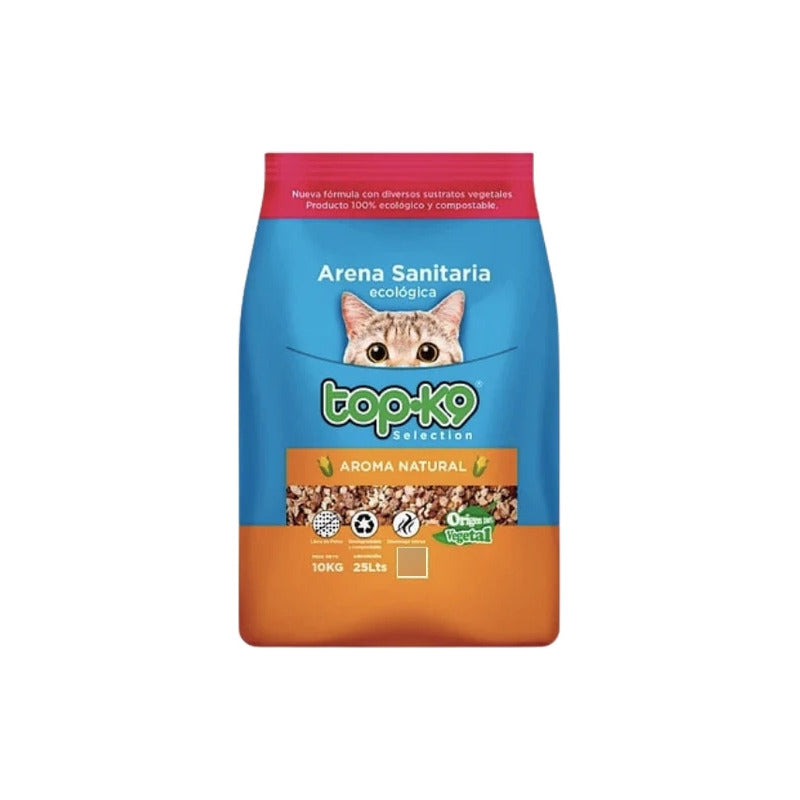 Arena Sanitaria Ecológica Top-k9 10 Kg Aroma Natural