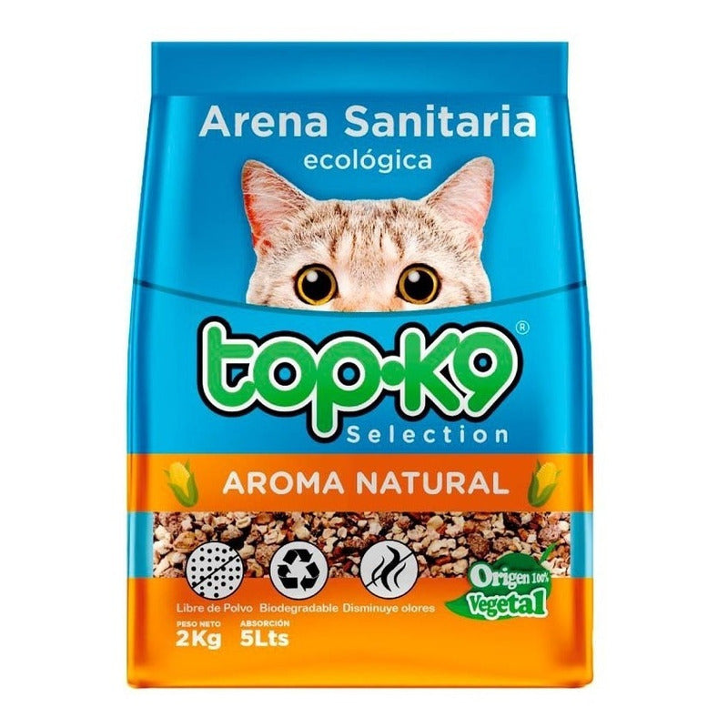 Arena Sanitaria Ecológica Top-k9 2kg Aroma Natural