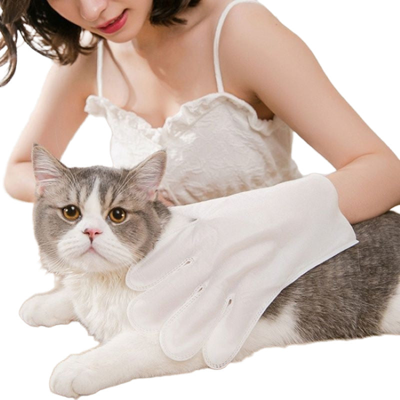 Toallas Tipo Guante Desechable Para Mascotas Gato Perro 6 Pz Blanco