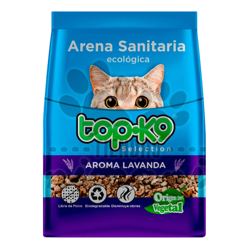 Arena Sanitaria Ecológica Top-k9 2 Kg Aroma Lavanda