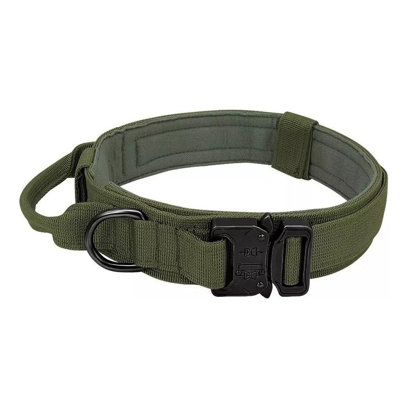 Collar Para Perro, Táctico, Color Verde Tamaño Del Collar Xl Verde Collar Táctico L