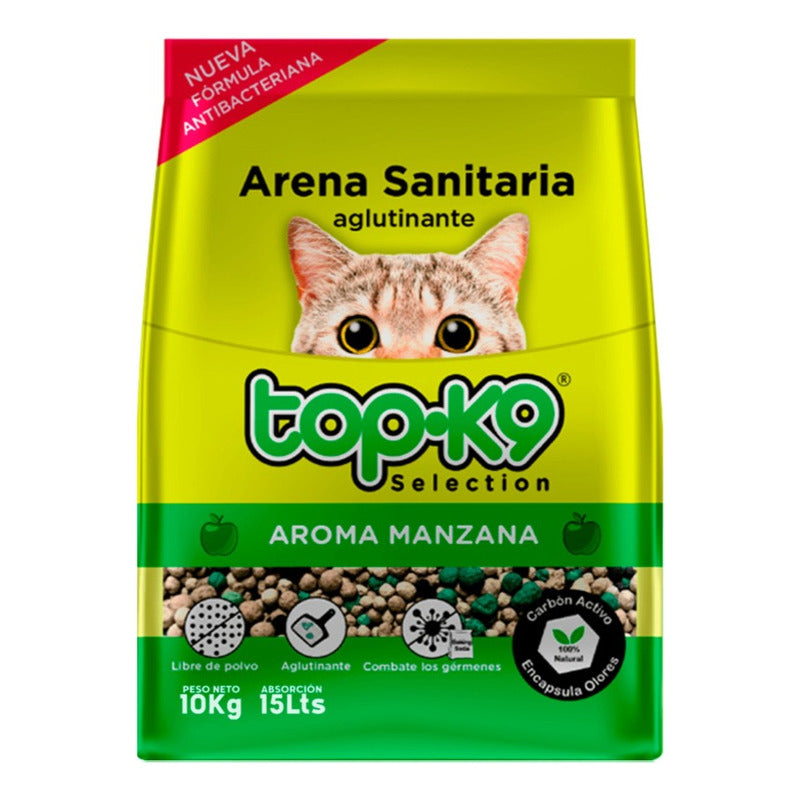 Arena Aglutinante Top-k9 10 Kg Lavanda Limon Manzana