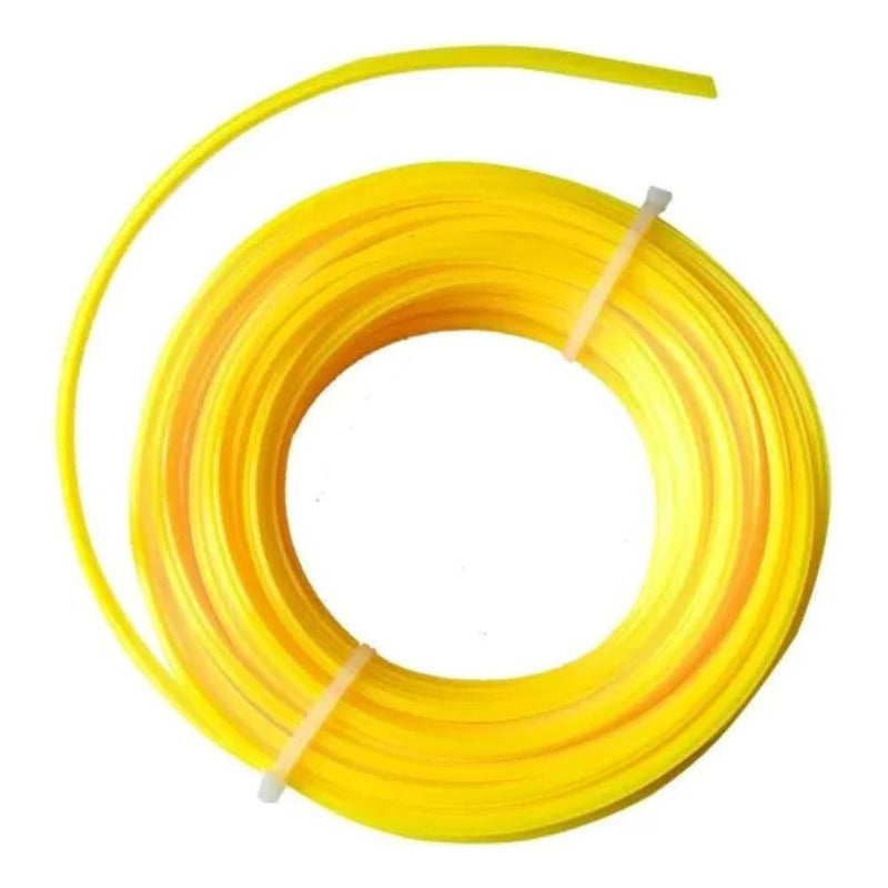 Hilo Nylon Orilladora 2,4mm X 15mts Rapido Corte Amarillo