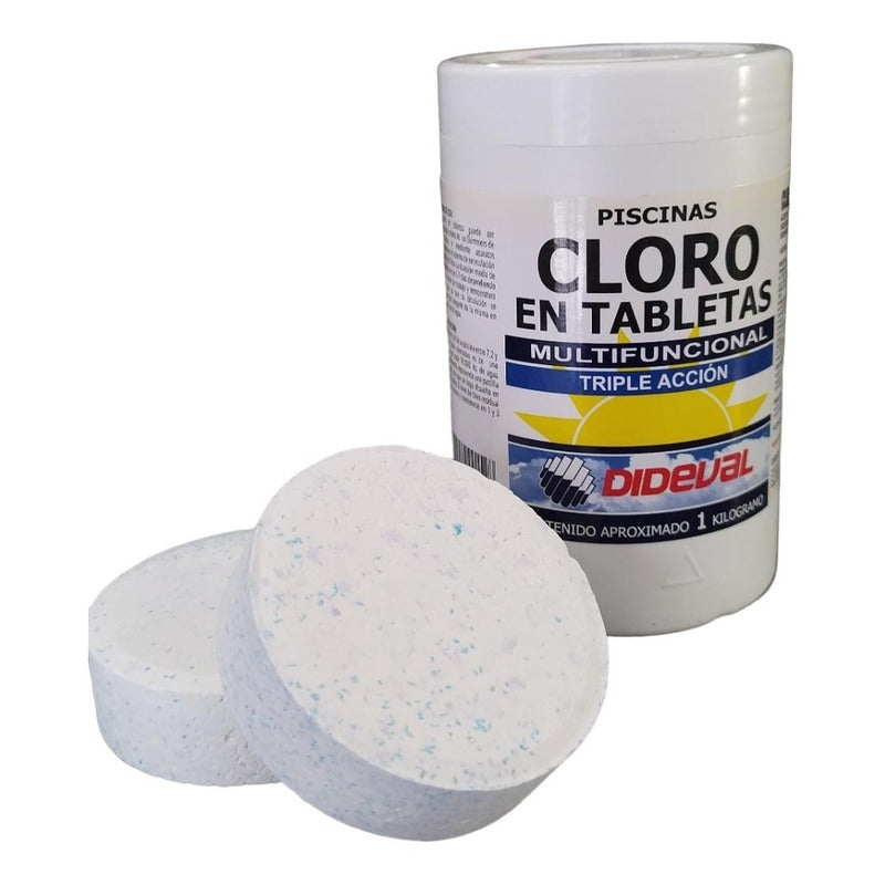 Cloro Para Piscinas En Tabletas Triple Acción 1 Kg