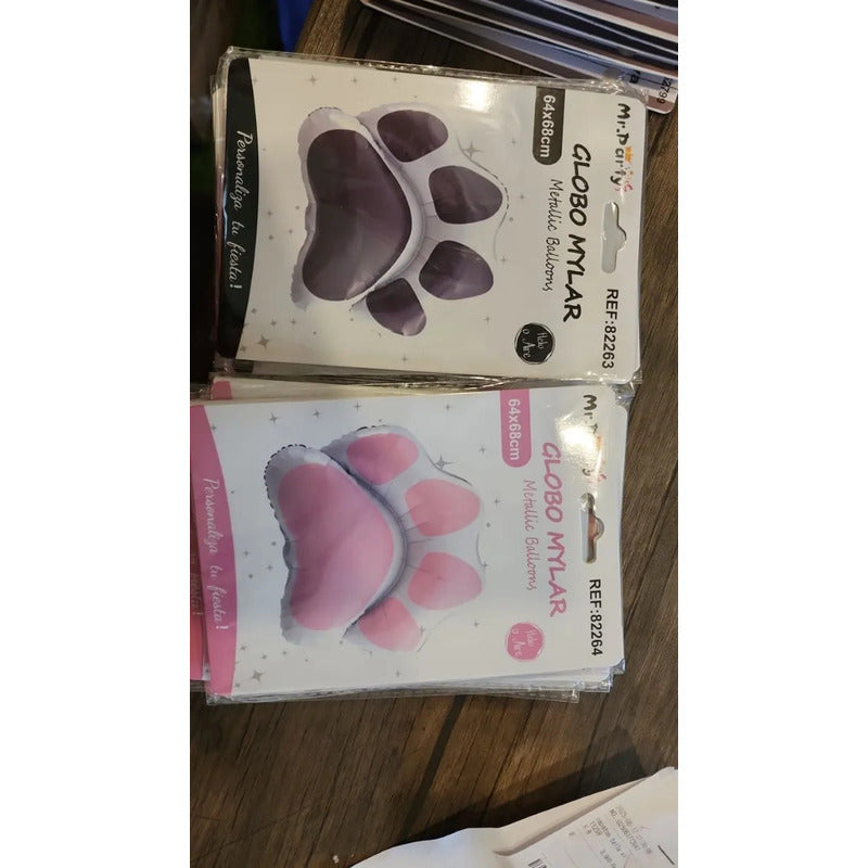 Globo De Aluminio Para Mascota Modelo Patita Rosa