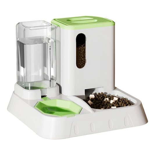 Comedero Y Bebedero Automático Para Gatos Y Perros Verde