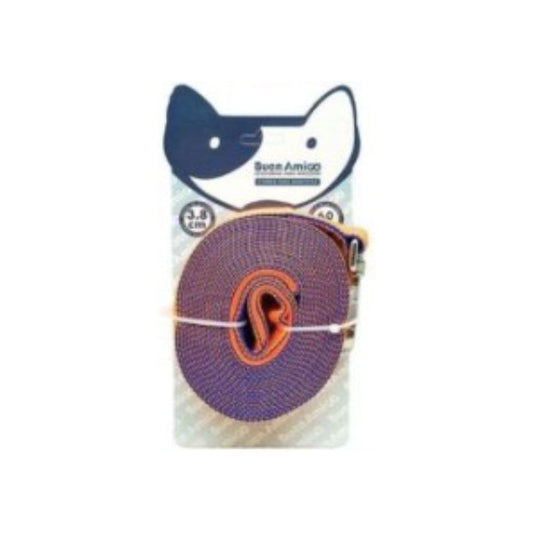 Correa Plana Larga Resistente Para Perros 6 Metros X 3.8 Cm