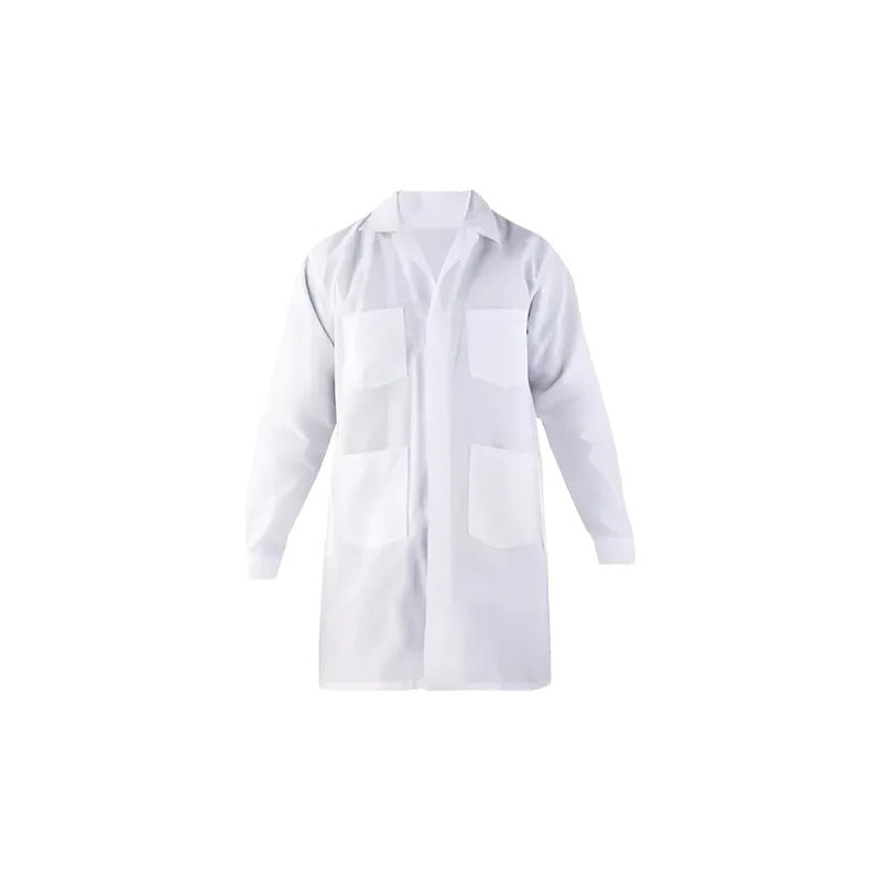 Cotona Poplin Blanca Delantal Laboratorio Bata. Blanco Xxl