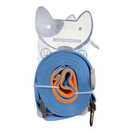 Correa Para Perros Con Cómodo Agarre Resistente 3 Mts Azul