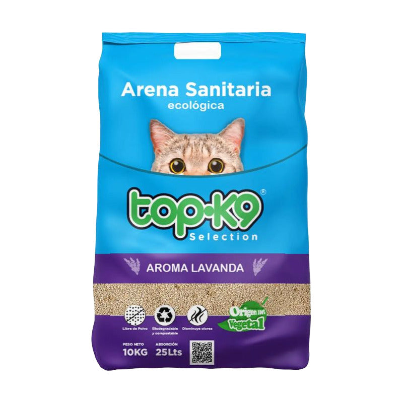Arena Sanitaria Ecológica Top K9 10kg Lavanda