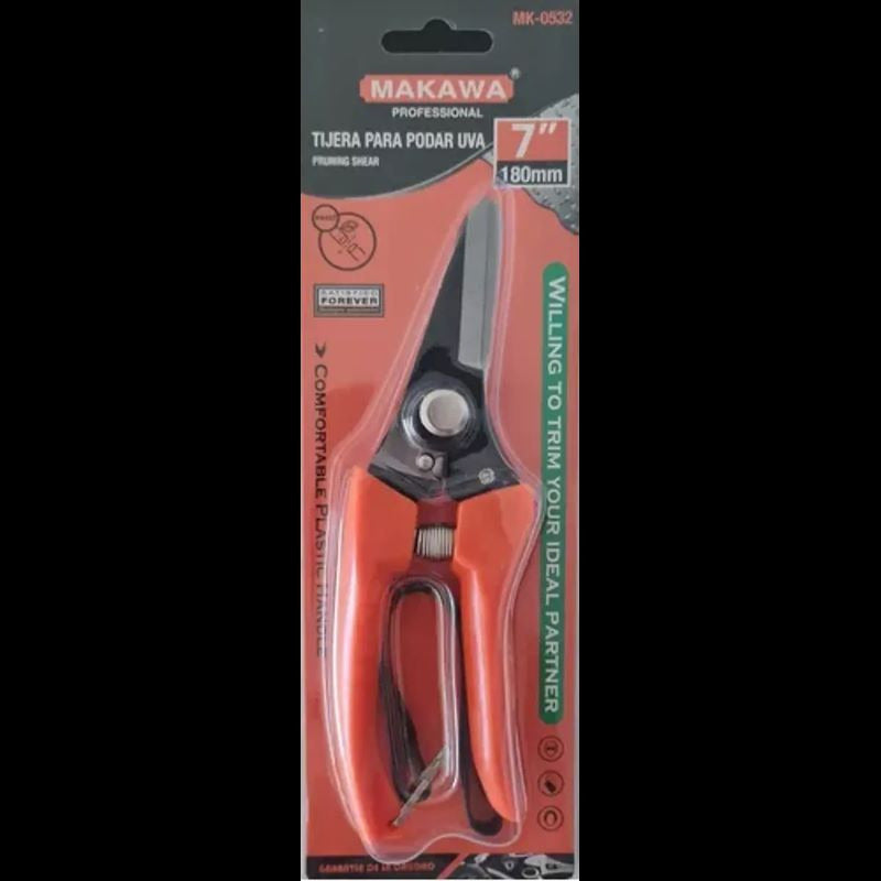 Tijera Para Podar Uva 7 Pulgadas Naranja