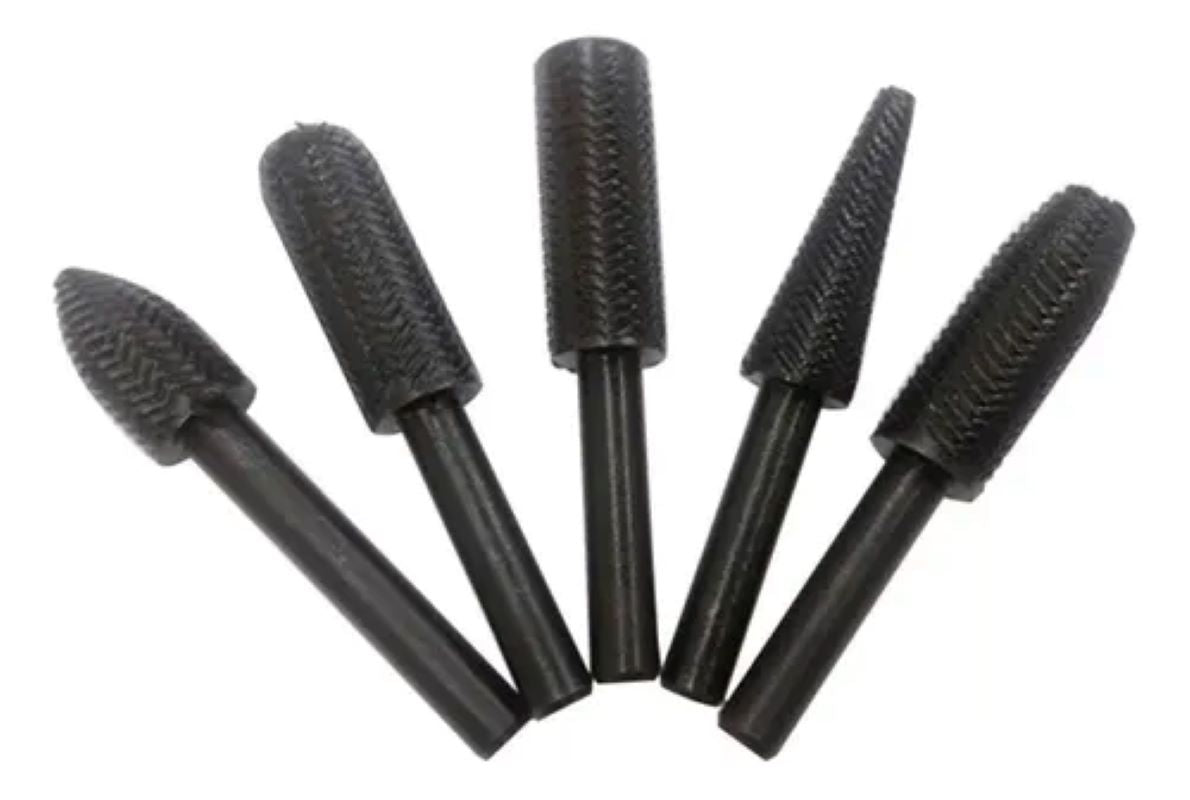 Set Juego 5 Brocas Escofina Para Metal 1/4 Max 20.000 Rpm