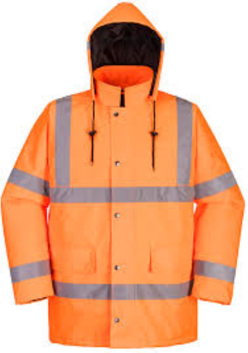 Parka Naranja Térmica De Alta Visibilidad Impermeable
