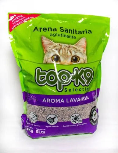 Arena Aglutinante Top-k9 Saco 4 Kg Lavanda