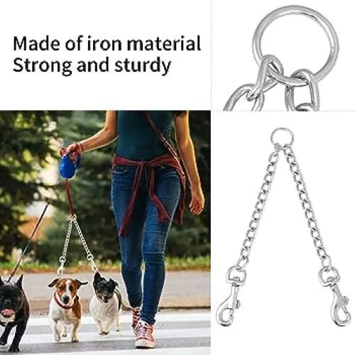 Doble Correa Cadena Para Perros. Extensión Collar Talla M