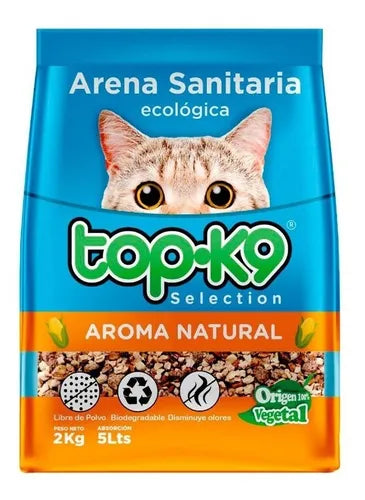 Arena Sanitaria Ecológica Top-k9 2kg Aroma Natural