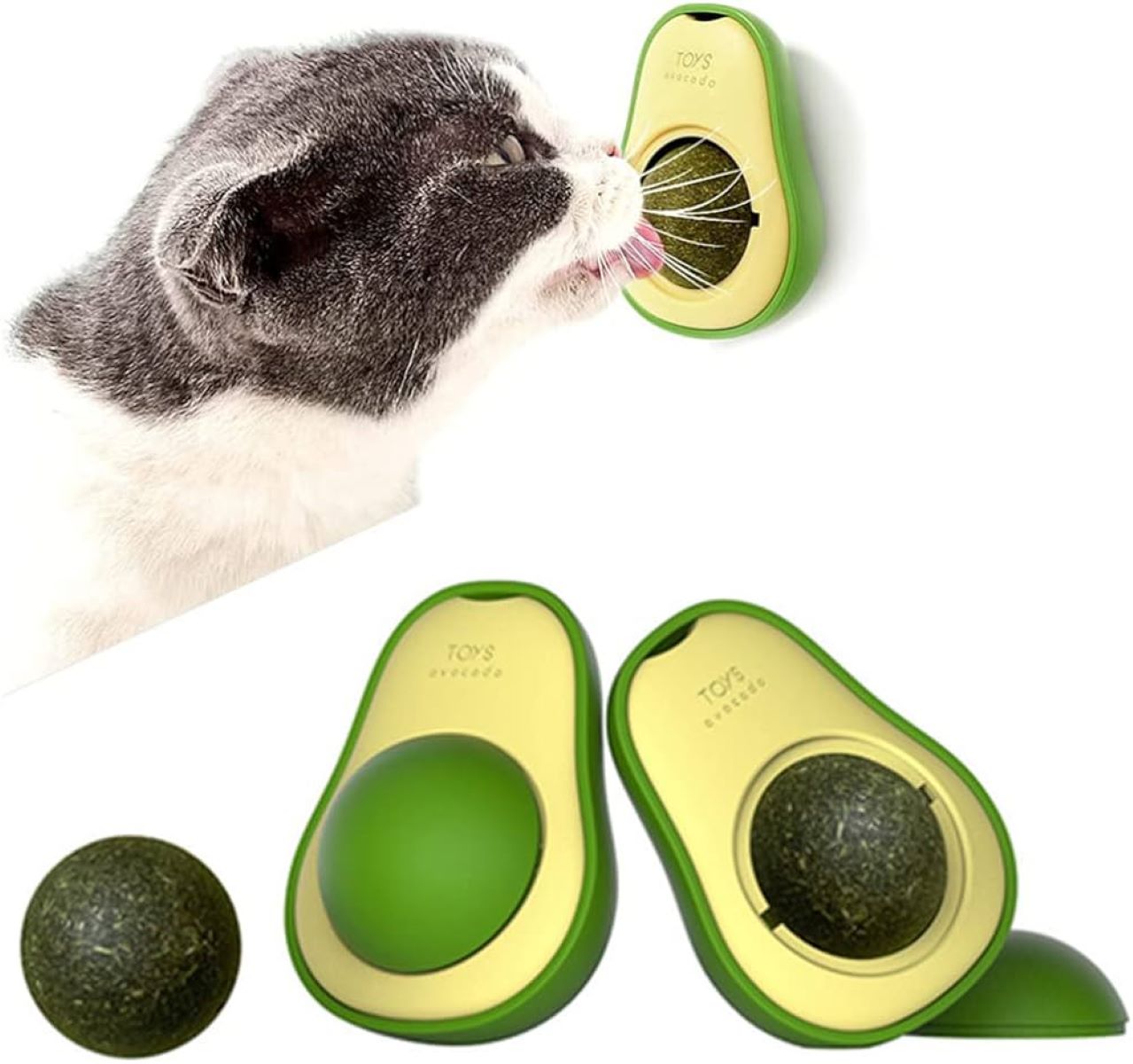Juguete Palta Interactivo Bola Con Hierba Gatera Color Verde