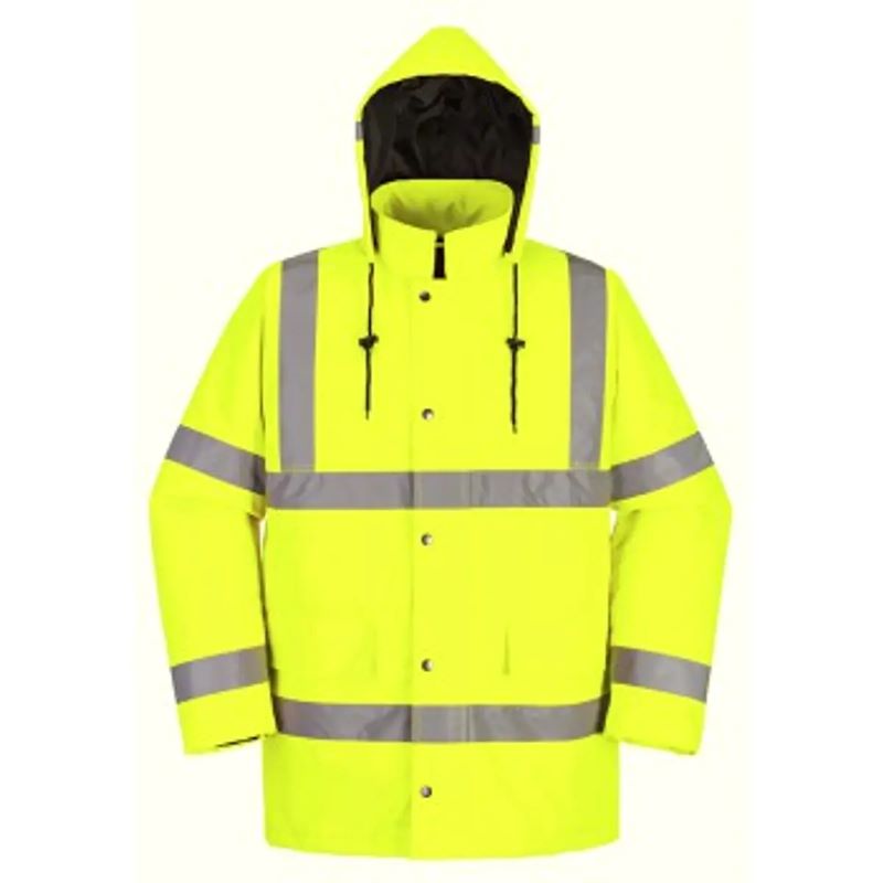 Parka Verde Fluor Térmica De Alta Visibilidad Impermeable