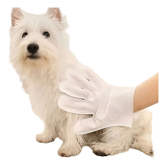 Toallas Tipo Guante Desechable Para Mascotas Gato Perro 6 Pz Blanco