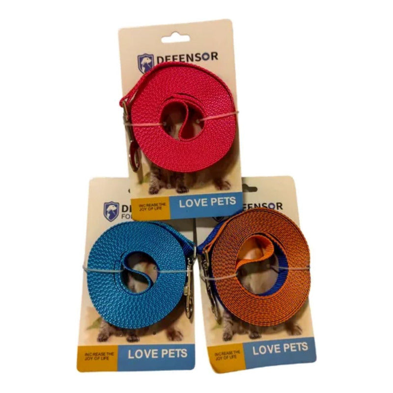 Correa Para Perros Con Cómodo Agarre Resistente 3 Mts Rojo