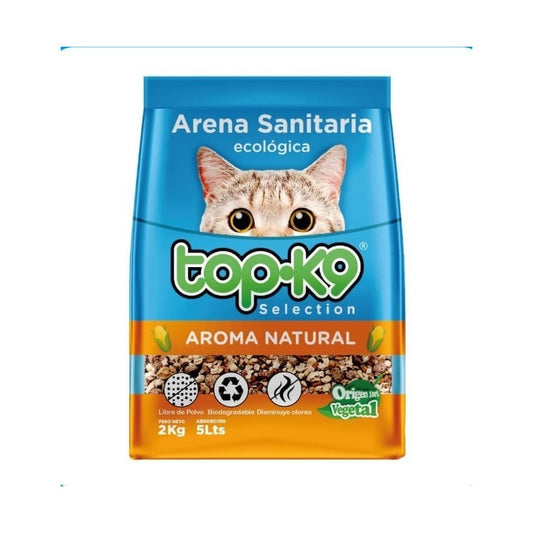 Arena Sanitaria Ecológica Top-k9 2kg Aroma Natural