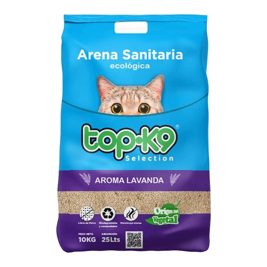 Arena Sanitaria Ecológica Top K9 10kg Lavanda