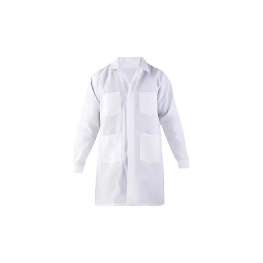 Cotona Poplin Blanca Delantal Laboratorio Bata. Blanco Xxl