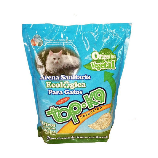 Arena Sanitaria Ecológica Top-k9 2 Kg Aroma Natural