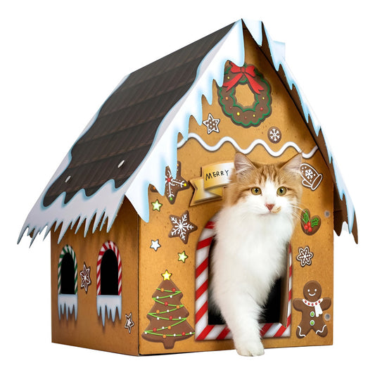 Casa Rascador Multiuso Gingerbread House Marrón