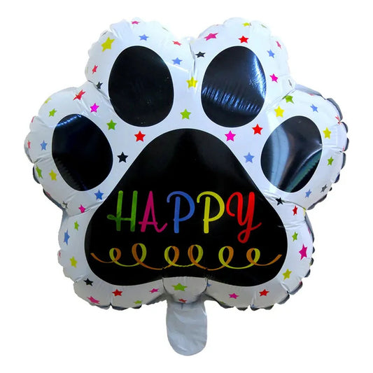 Globo De Cumpleaños Para Mascota Modelo Patita Blanco