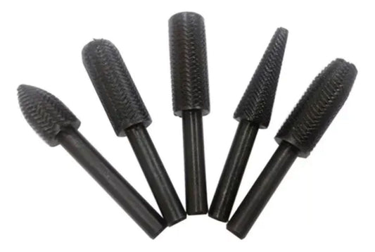 Set Juego 5 Brocas Escofina Para Metal 1/4 Max 20.000 Rpm