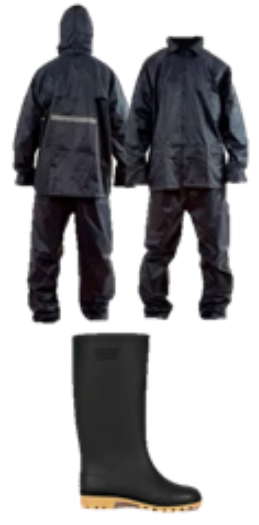 Pack Traje Supervisor De Agua + Botas De Pvc Sin Puntas
