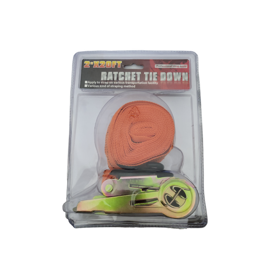 Eslinga De Amarre 2 X 20ft Ratchet Tie Down 6 Metros