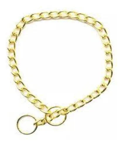 Elegante Collar Dorado De Entrenamiento Para Caminar Perros 60 cm
