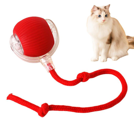 Pelota Eléctrica Para Gatos Juguete Interactivo Y Automatico Rojo
